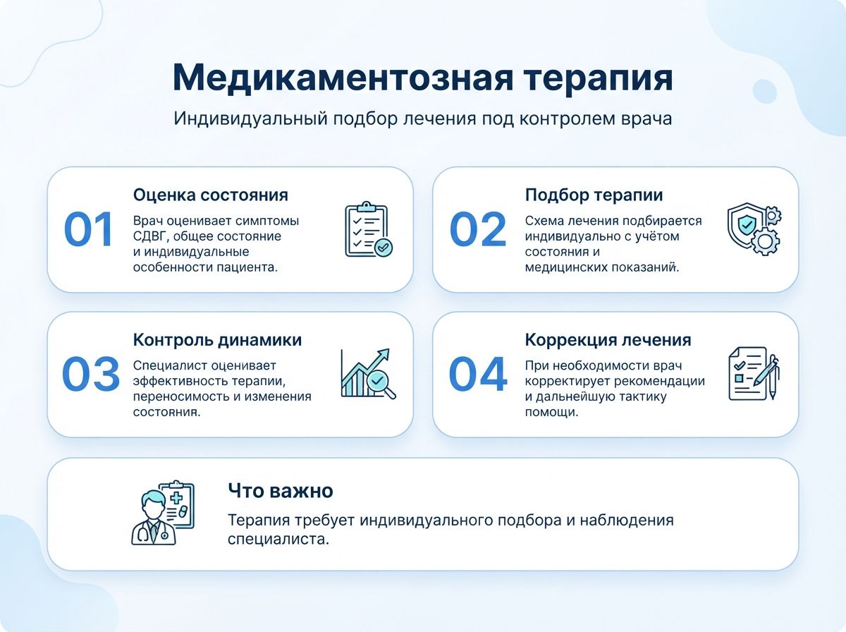 Лечение СДВГ в Баймаке у детей и взрослыхинфографика